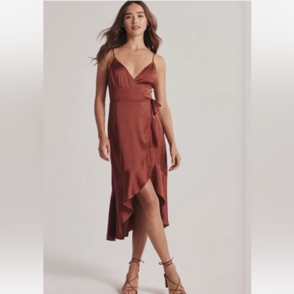 Abercrombie Satin Rust Dress